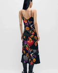 Silk Laundry 90s Slip Dress Dearly Beloved Black