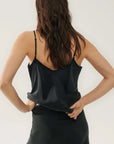 Silk Laundry Bias Cut Cami Black