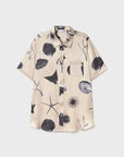 Silk Laundry Short Sleeve Boyfriend Shirt Seashells