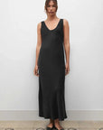 Silk Laundry Scoop Neck Dress Black