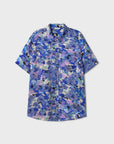 Silk Laundry Short Sleeve Boyfriend Shirt 2.0 Cornflower