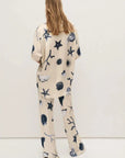 Silk Laundry Bias Cut Pants Seashells