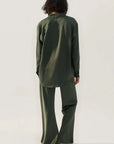 Silk Laundry Boyfriend Shirt Thyme