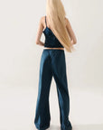 Silk Laundry Bias Cut Pants Teal