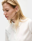 Silk Laundry Bias Cut Shirt White