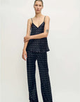 Silk Laundry Bias Cut Pants Small Polka Dots