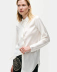 Silk Laundry Bias Cut Shirt White