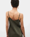 Silk Laundry Bias Cut Cami Pine