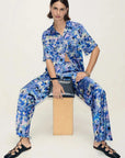 Silk Laundry Short Sleeve Boyfriend Shirt 2.0 Cornflower