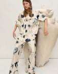 Silk Laundry Bias Cut Pants Seashells