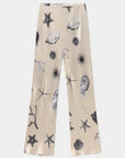 Silk Laundry Bias Cut Pants Seashells
