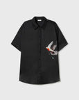 Silk Laundry Boyfriend Shirt Bleeding Dove