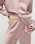 Silk Laundry Hammered Bias Cut Pants Lasso