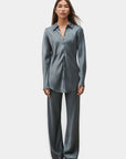 Silk Laundry Bias Cut Shirt Slate