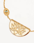 By Charlotte Eye of Peace Lotus Necklace 18k Gold Vermeil