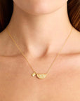 By Charlotte 18k Gold Vermeil Lotus and Little Buddha Necklace