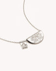 By Charlotte Sterling Silver Lotus and Little Buddha Necklace