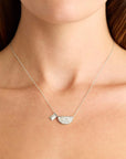 By Charlotte Sterling Silver Lotus and Little Buddha Necklace