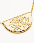 Charlotte 18k Gold Vermeil Lotus Short Necklace