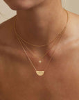 Charlotte 18k Gold Vermeil Lotus Short Necklace