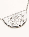 Charlotte Sterling Silver Lotus Short Necklace