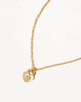 By Charlotte 18k Gold Vermeil Crystal Lotus Heart Padlock Necklace