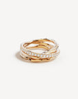 By Charlotte Entwined Hearts Statement Ring 18kt Gold Vermeil