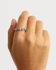 By Charlotte Sterling Silver Protection of Eye Topaz Ring