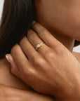 By Charlotte Forever Intertwind Heart Signet Ring 18k Gold Vermeil