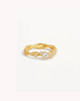 By Charlotte Bloom No Rain No Flowers Ring 18k Gold Vermeil