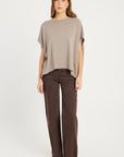 Bassike Circle T Shirt Acid Taupe