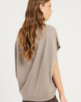 Bassike Circle T Shirt Acid Taupe