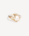 By Charlotte Dive Into Serenity Pearl Ring 18k Gold Vermeil