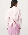 Rowie Ramona Tie Back Shirt Powder Pink
