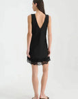 Rowie Annie Silk Midi Dress Noir