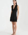 Rowie Annie Silk Midi Dress Noir