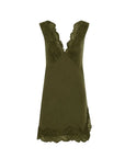 Rowie Annie Silk Mini Dress Olive