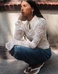 Rowie Charlotte Rose Lace Top Butter Creme