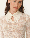 Rowie Charlotte Rose Lace Top Butter Creme