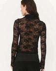 Rowie Charlotte Lace Top Noir