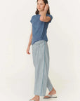 Rowie Gabe Lounge Pants Dusty Blue Stripe