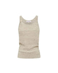 Rowie Haven Bead Linen Tank Oat Marle