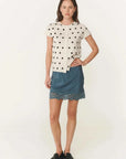 Rowie Marina Mini Skirt Teal Blue