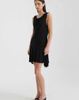 Rowie Juliette Cowl Back Mini Dress Noir