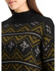 Scotch and Soda Metallic Fair Isle Pullover Evening Black