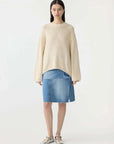 Bassike Textured Cotton Linen Knit Natural