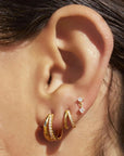 Arms of Eve Winnie Huggie Earrings Large Gold