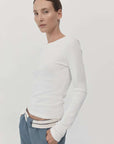 Agni Organic Cotton Long Sleeve Top White