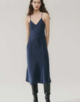 Silk Laundry 90s Slip Dress Midnight