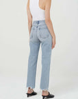 Agolde Lana Mid Rise Full Length Straight Curio